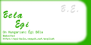bela egi business card